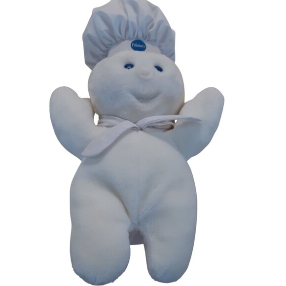 White Plush Stuffed Animal with Sweet Face - Picture 1 of 4